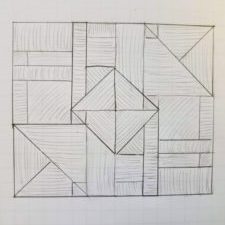 A drawing of a wood design