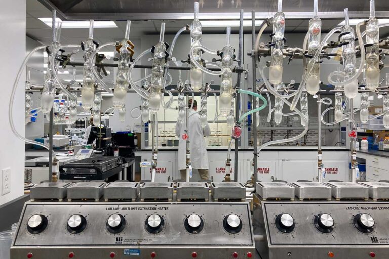 A lab with many complicated machines