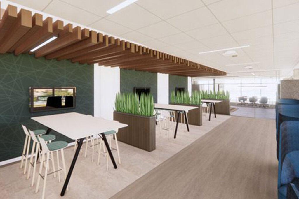 Rendering of an open office